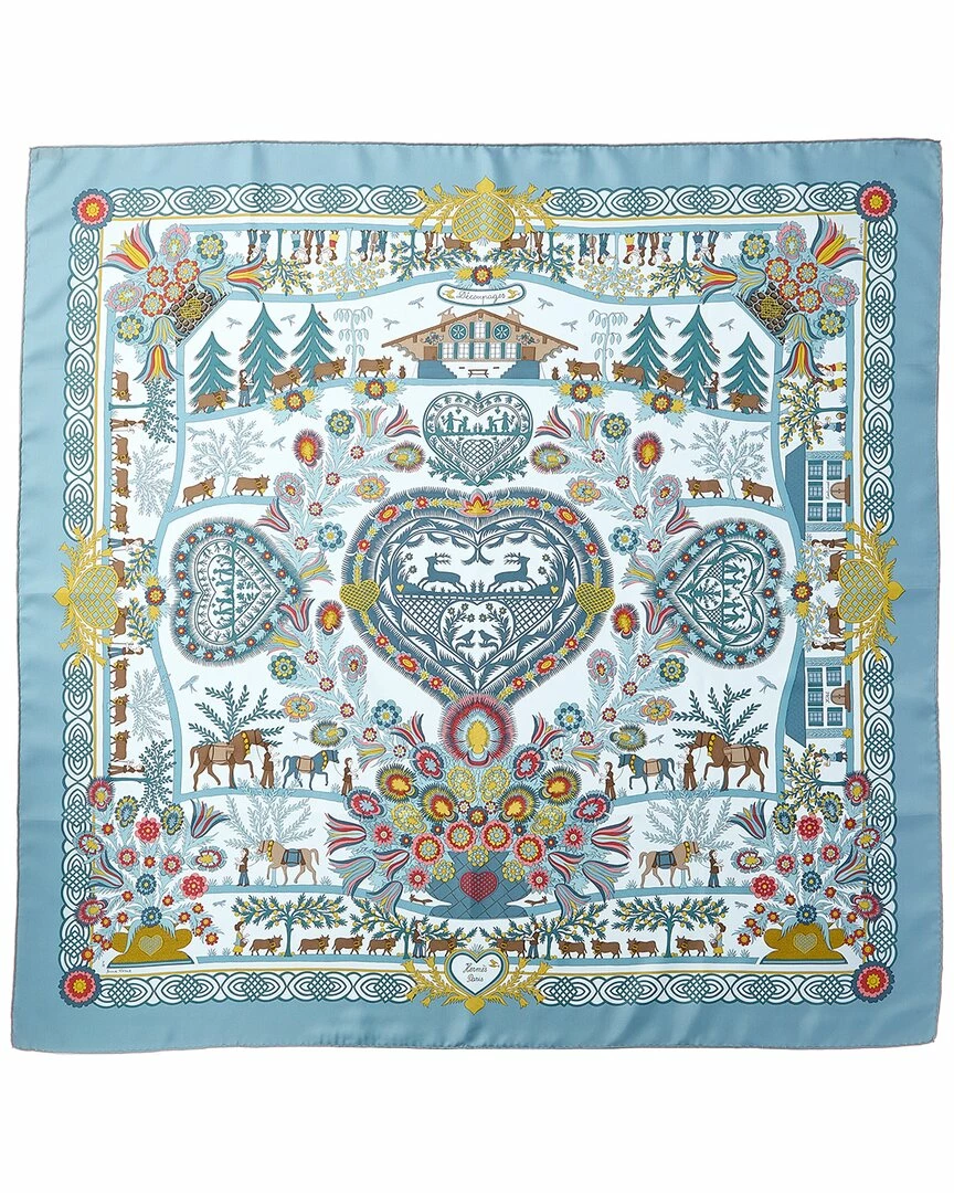 Hermès "Decoupages," By Anne Rosat Silk Scarf (Authentic Pre-Owned) Women Scarves & Wraps