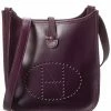 Hermès Purple Box Calf Leather Evelyne I TPM (Authentic Pre-Owned) Women Crossbody Bags
