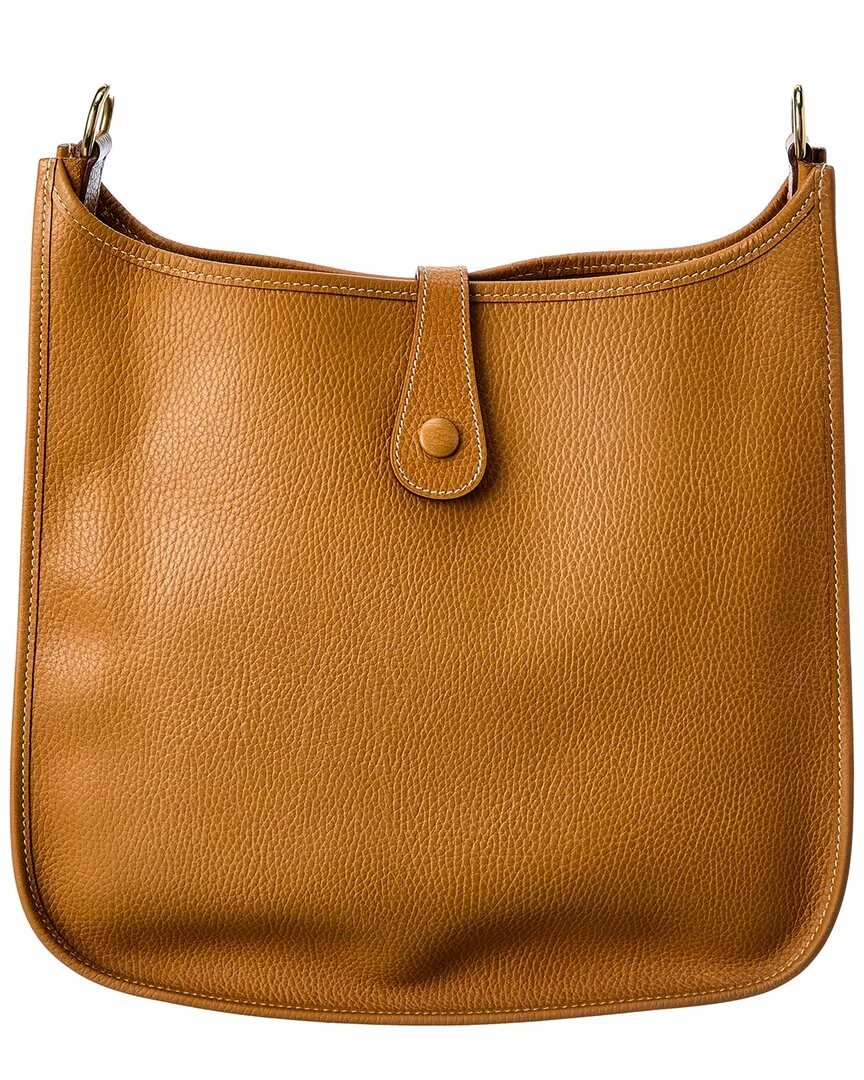 Hermès Brown Clemence Leather Evelyne I PM (Authentic Pre-Owned) Women Crossbody Bags - Image 2