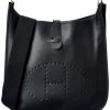 Hermès Black Clemence Leather Evelyne II GM (Authentic Pre-Owned) Women Crossbody Bags