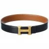 Hermès H Leather Belt, Size 65 (Authentic Pre-Owned) Women Belts