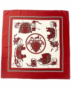 Hermès "Ex Libris," By Hugo Grygkar Silk Scarf (Authentic Pre-Owned) Women Scarves & Wraps