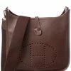 Hermès Dark Brown Calf Leather Evelyne II PM (Authentic Pre-Owned) Women Crossbody Bags