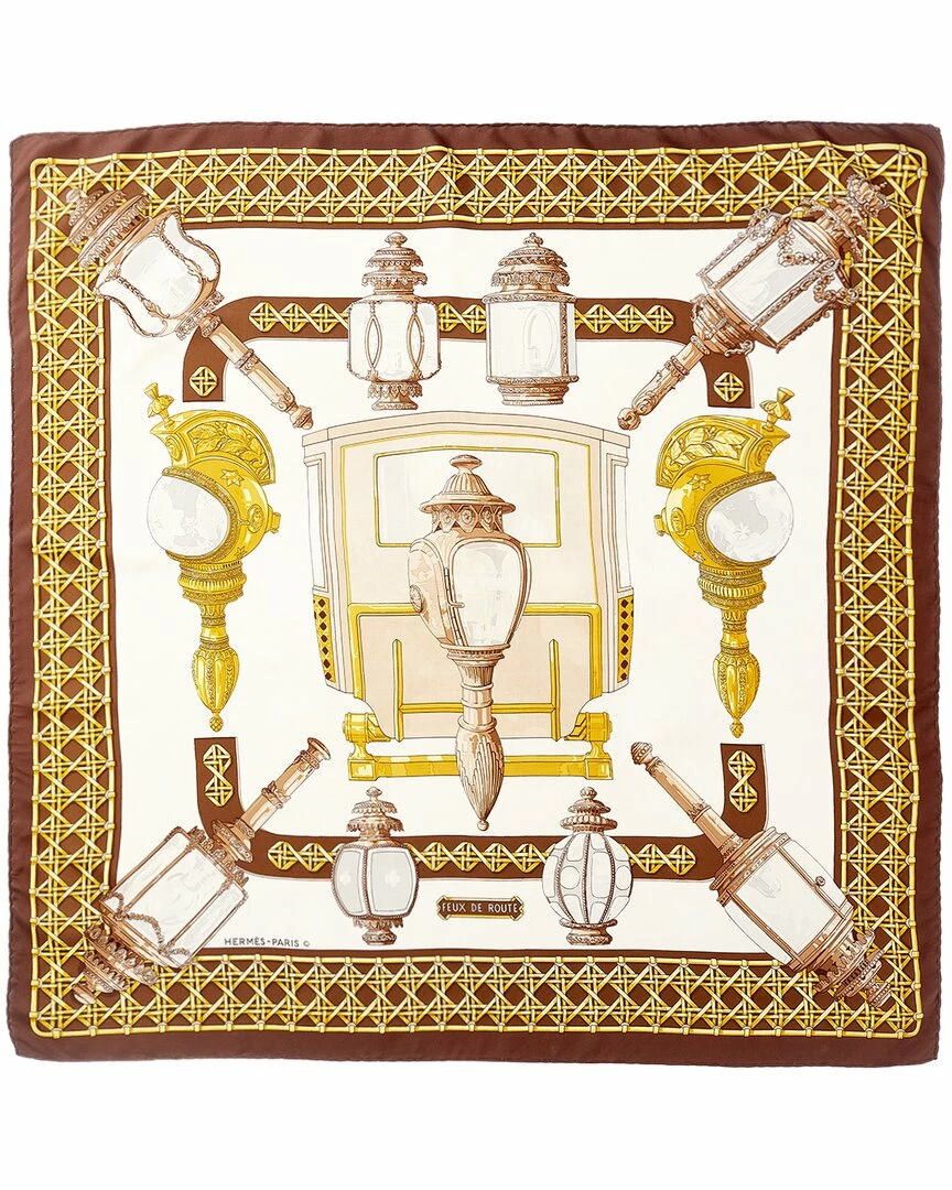 Hermès "Feux De Route," By Le Carre Silk Scarf (Authentic Pre-Owned) Women Scarves & Wraps