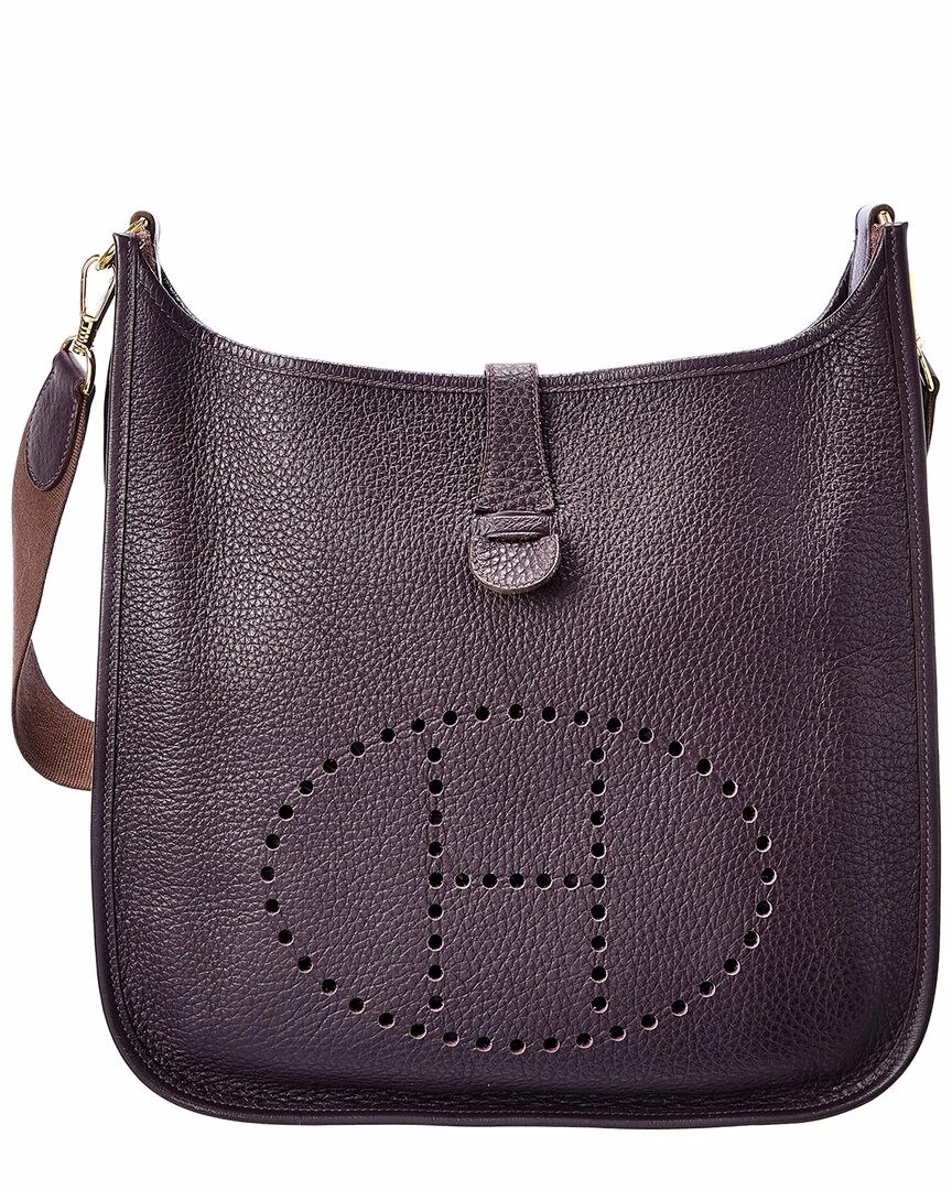 Hermès Raisin Togo Leather Evelyne I GM (Authentic Pre-Owned) Women Crossbody Bags 3 Hermès Raisin Togo Leather Evelyne I GM (Authentic Pre-Owned) Women Crossbody Bags