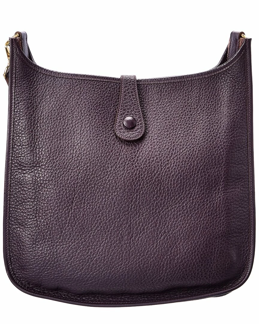 Hermès Raisin Togo Leather Evelyne I GM (Authentic Pre-Owned) Women Crossbody Bags 4 Hermès Raisin Togo Leather Evelyne I GM (Authentic Pre-Owned) Women Crossbody Bags - Image 2