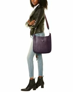 Hermès Raisin Togo Leather Evelyne I GM (Authentic Pre-Owned) Women Crossbody Bags 11 Hermès Raisin Togo Leather Evelyne I GM (Authentic Pre-Owned) Women Crossbody Bags -Hermès Shop 1111253289 RLLZ 5