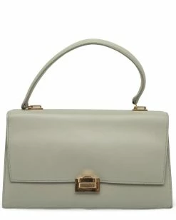 Hermès Grey Leather Front Flap Bag (Authentic Pre-Owned) Women Shoulder Bags