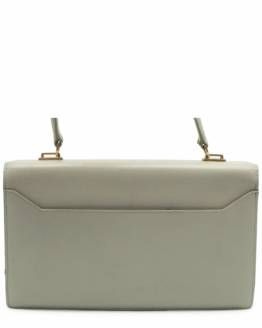 Hermès Grey Leather Front Flap Bag (Authentic Pre-Owned) Women Shoulder Bags - Image 2