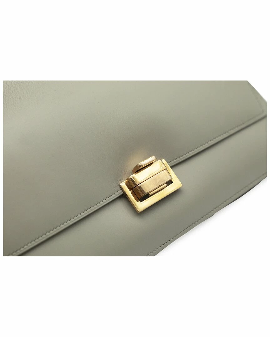 Hermès Grey Leather Front Flap Bag (Authentic Pre-Owned) Women Shoulder Bags - Image 3