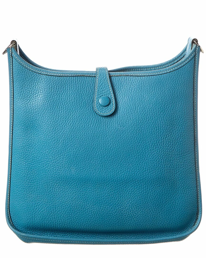 Hermès Blue Clemence Leather Evelyne II GM (Authentic Pre-Owned) Women Crossbody Bags 4 Hermès Blue Clemence Leather Evelyne II GM (Authentic Pre-Owned) Women Crossbody Bags - Image 2