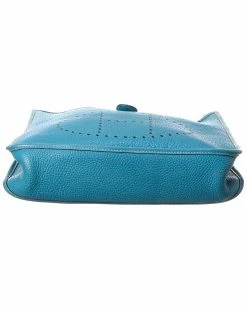 Hermès Blue Clemence Leather Evelyne II GM (Authentic Pre-Owned) Women Crossbody Bags 9 Hermès Blue Clemence Leather Evelyne II GM (Authentic Pre-Owned) Women Crossbody Bags -Hermès Shop 1111341777 RLLZ 3