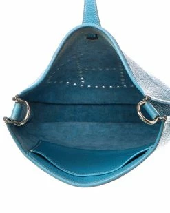 Hermès Blue Clemence Leather Evelyne II GM (Authentic Pre-Owned) Women Crossbody Bags 10 Hermès Blue Clemence Leather Evelyne II GM (Authentic Pre-Owned) Women Crossbody Bags -Hermès Shop 1111341777 RLLZ 4