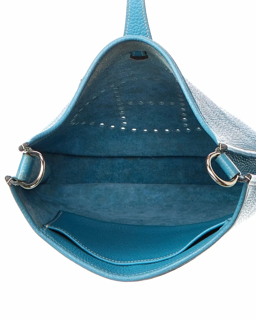 Hermès Blue Clemence Leather Evelyne II GM (Authentic Pre-Owned) Women Crossbody Bags 6 Hermès Blue Clemence Leather Evelyne II GM (Authentic Pre-Owned) Women Crossbody Bags - Image 4