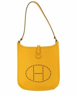 Hermès Yellow Taurillon Leather Evelyne TPM (Authentic Pre-Owned) Women Crossbody Bags