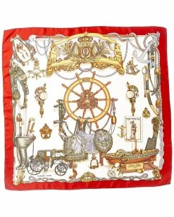 Hermès "Musee," By Philippe Ledoux Silk Scarf (Authentic Pre-Owned) Women Scarves & Wraps