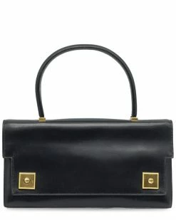 Hermès Black Leather Piano Bag (Authentic Pre-Owned) Women Shoulder Bags