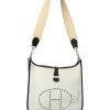 Hermès White Clemence Leather Evelyne I GM (Authentic Pre-Owned) Women Crossbody Bags