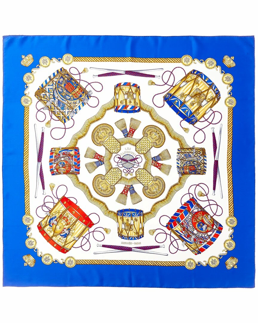 Hermès "Les Tambours," By Joachim Metz Silk Scarf (Authentic Pre-Owned) Women Scarves & Wraps 3 Hermès "Les Tambours," By Joachim Metz Silk Scarf (Authentic Pre-Owned) Women Scarves & Wraps