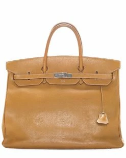 Hermès Brown Leather Birkin GHW (Authentic Pre-Owned) Women Satchels & Top Handles