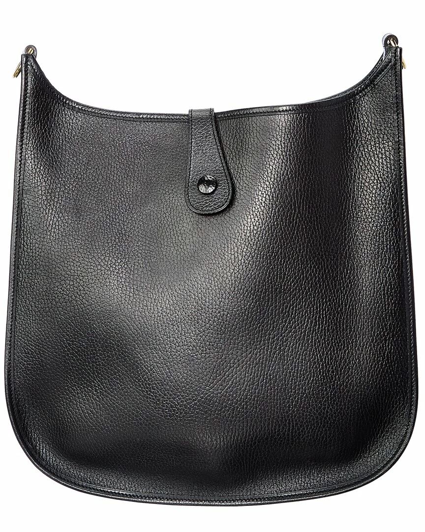 Hermès Black Clemence Leather Evelyne I PM (Authentic Pre-Owned) Women Crossbody Bags - Image 2