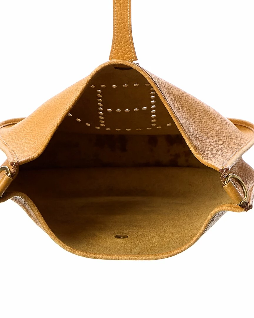 Hermès Brown Clemence Leather Evelyne I GM (Authentic Pre-Owned) Women Crossbody Bags - Image 4