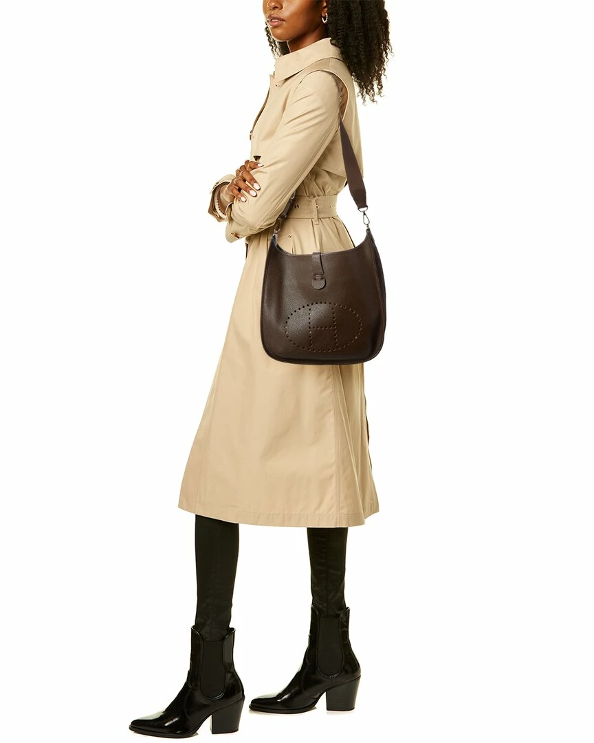 Hermès Brown Togo Leather Evelyne III PM (Authentic Pre-Owned) Women Crossbody Bags - Image 5