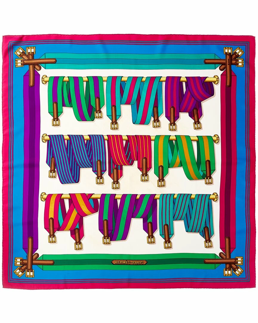 Hermès "Les Sangles," Silk Scarf (Authentic Pre-Owned) Women Scarves & Wraps 3 Hermès "Les Sangles," Silk Scarf (Authentic Pre-Owned) Women Scarves & Wraps