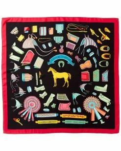 Hermès "Albums De Colportage," By Isabelle Barthel Silk Scarf (Authentic Pre-Owned) Women Scarves & Wraps