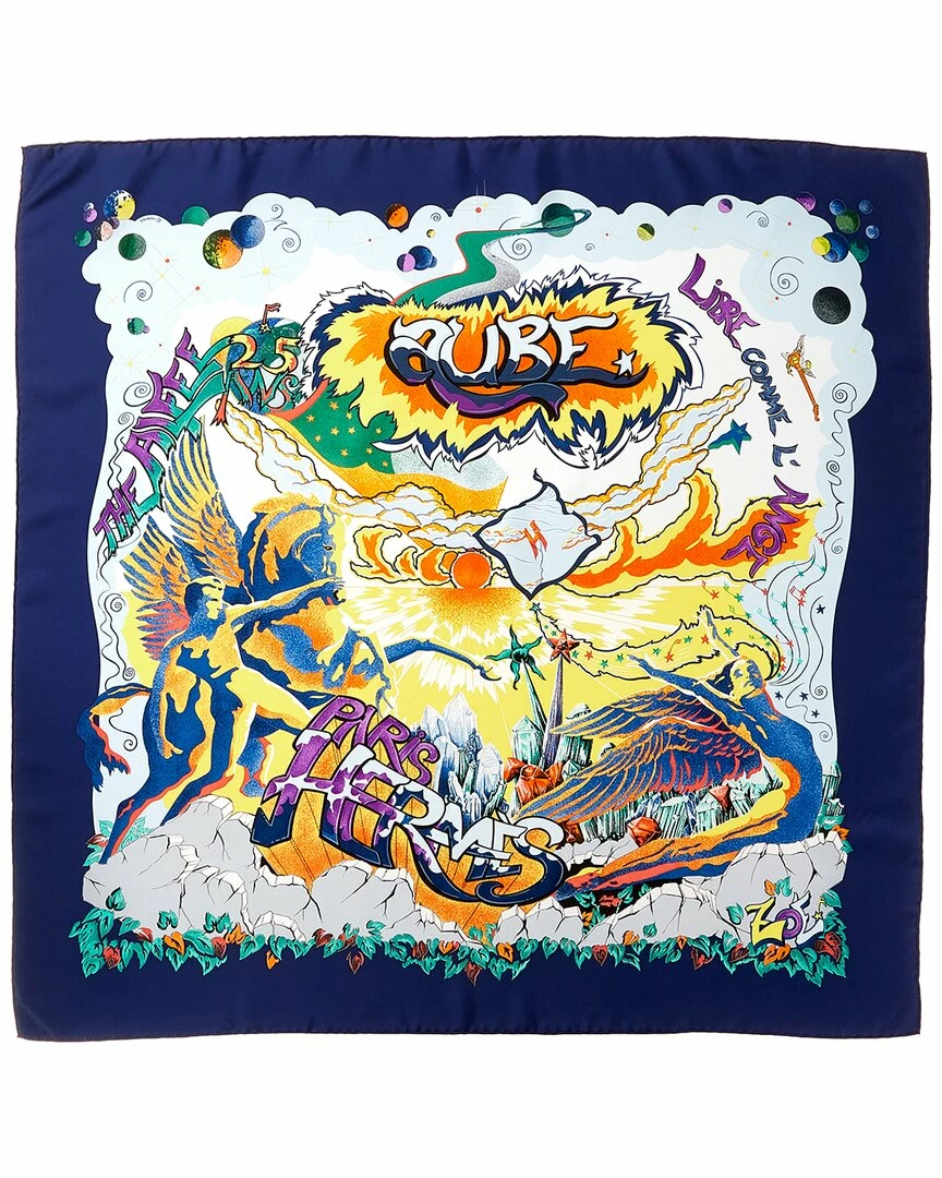 Hermès "Aube Libre Comme L'Ange," By Zoe Pauwels Silk Scarf (Authentic Pre-Owned) Women Scarves & Wraps 3 Hermès "Aube Libre Comme L'Ange," By Zoe Pauwels Silk Scarf (Authentic Pre-Owned) Women Scarves & Wraps