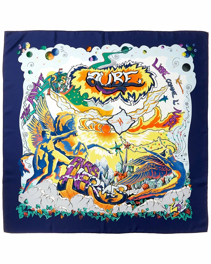 Hermès "Aube Libre Comme L'Ange," By Zoe Pauwels Silk Scarf (Authentic Pre-Owned) Women Scarves & Wraps 3 Hermès "Aube Libre Comme L'Ange," By Zoe Pauwels Silk Scarf (Authentic Pre-Owned) Women Scarves & Wraps