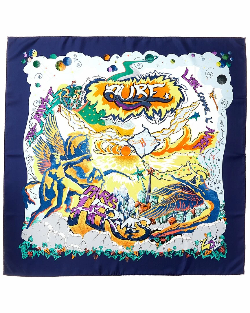Hermès "Aube Libre Comme L'Ange," By Zoe Pauwels Silk Scarf (Authentic Pre-Owned) Women Scarves & Wraps