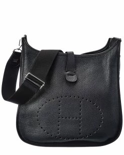 Hermès Black Taurillon Leather Evelyne III GM (Authentic Pre-Owned) Women Crossbody Bags