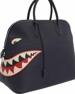 Hermès Bleu Nuit Calfskin Leather Bolide 45 Shark, Never Carried (Authentic Pre-Owned) Women Shoulder Bags -Hermès Shop 1111469951 RLLZ 3