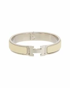 Hermès Palladium Clic Clac Bangle (Authentic Pre-Owned) Women Bracelets