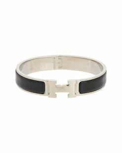 Hermès Palladium Clic Clac Bangle (Authentic Pre-Owned) Women Bracelets