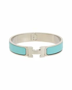 Hermès Palladium Clic Clac Bangle (Authentic Pre-Owned) Women Bracelets