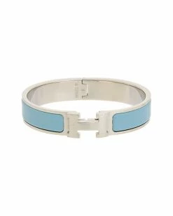 Hermès Palladium Clic Clac Bangle (Authentic Pre-Owned) Women Bracelets