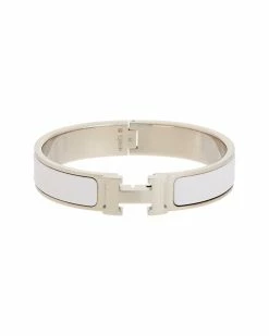 Hermès Palladium Clic Clac Bangle (Authentic Pre-Owned) Women Bracelets