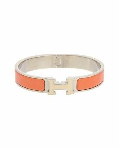 Hermès Palladium Clic Clac Bangle (Authentic Pre-Owned) Women Bracelets