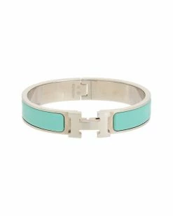 Hermès Palladium Clic Clac H Bangle (Authentic Pre-Owned) Women Bracelets