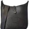 Hermès Grey Clemence Leather Evelyne II GM (Authentic Pre-Owned) Women Crossbody Bags