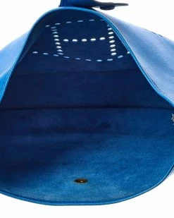 Hermès Blue Epsom Leather Evelyne I GM (Authentic Pre-Owned) Women Crossbody Bags -Hermès Shop 1111478540 RLLZ 4