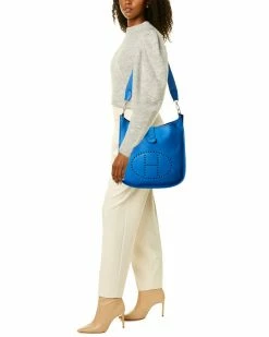 Hermès Blue Epsom Leather Evelyne I GM (Authentic Pre-Owned) Women Crossbody Bags -Hermès Shop 1111478540 RLLZ 5