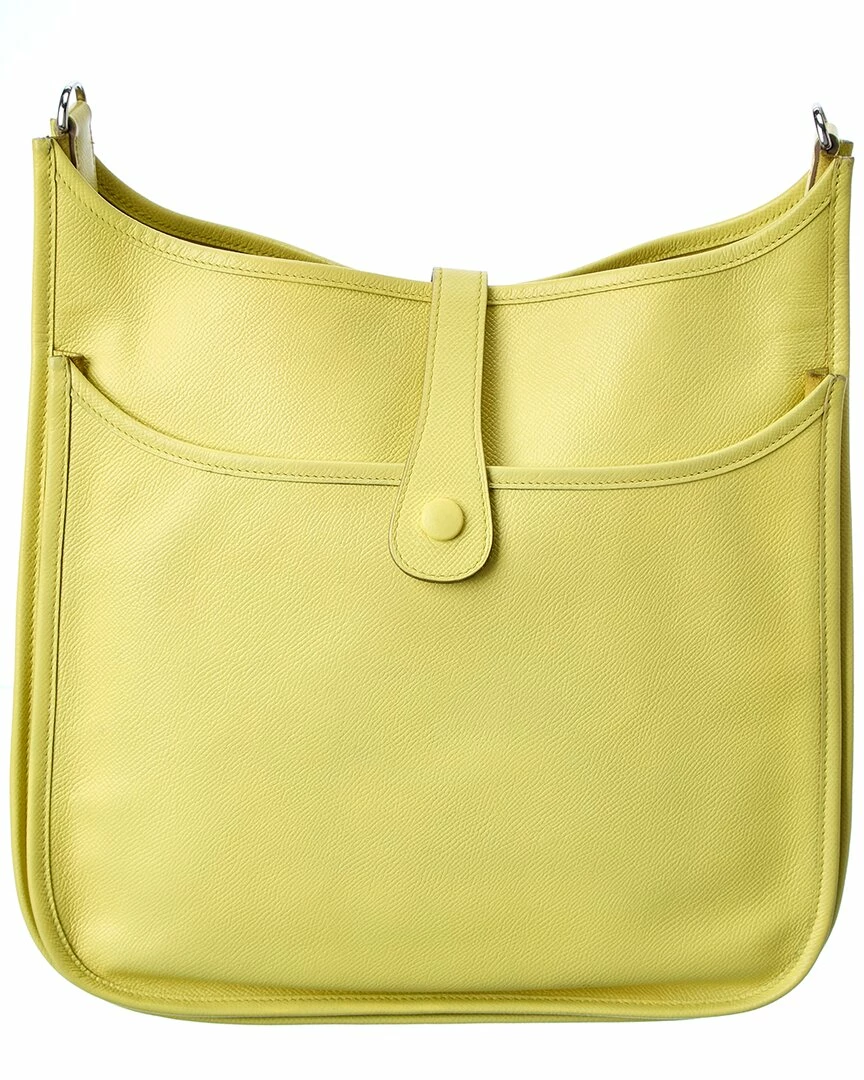 Hermès Chartreuse Clemence Leather Evelyne III PM (Authentic Pre-Owned) Women Crossbody Bags 4 Hermès Chartreuse Clemence Leather Evelyne III PM (Authentic Pre-Owned) Women Crossbody Bags - Image 2