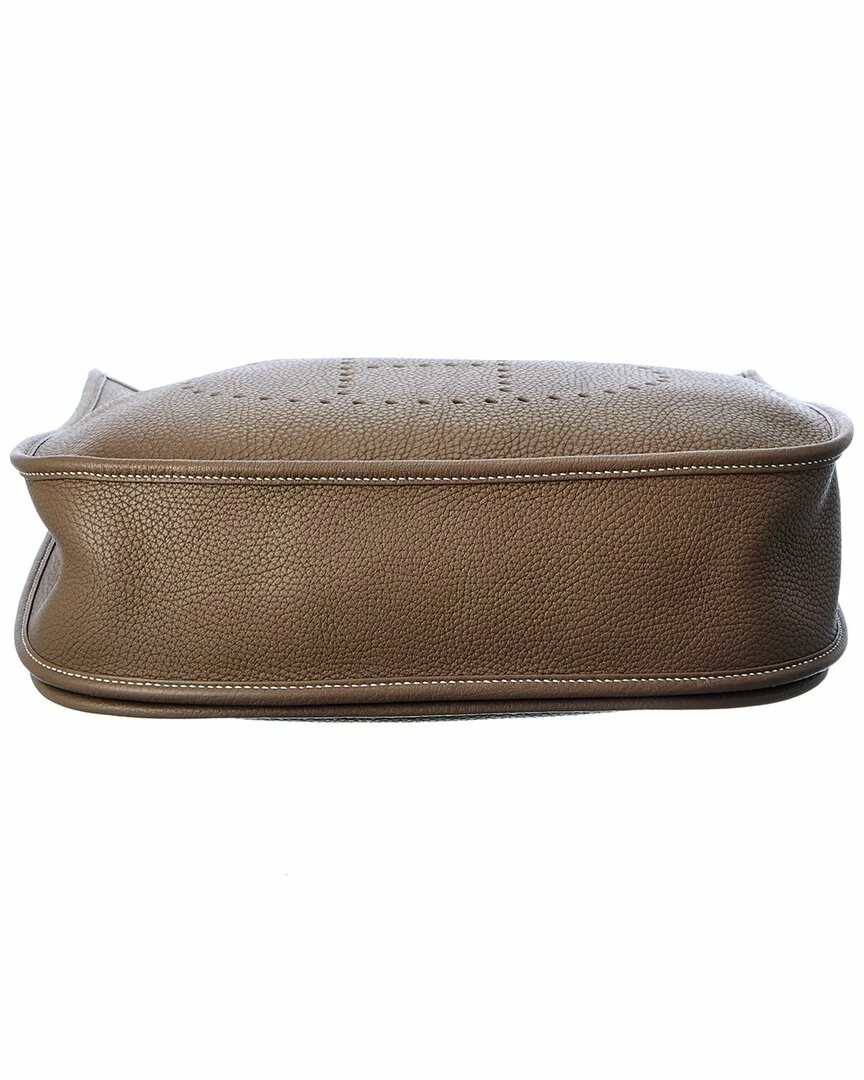 Hermès Neutral Clemence Leather Evelyne III (Authentic Pre-Owned) Women Crossbody Bags - Image 3