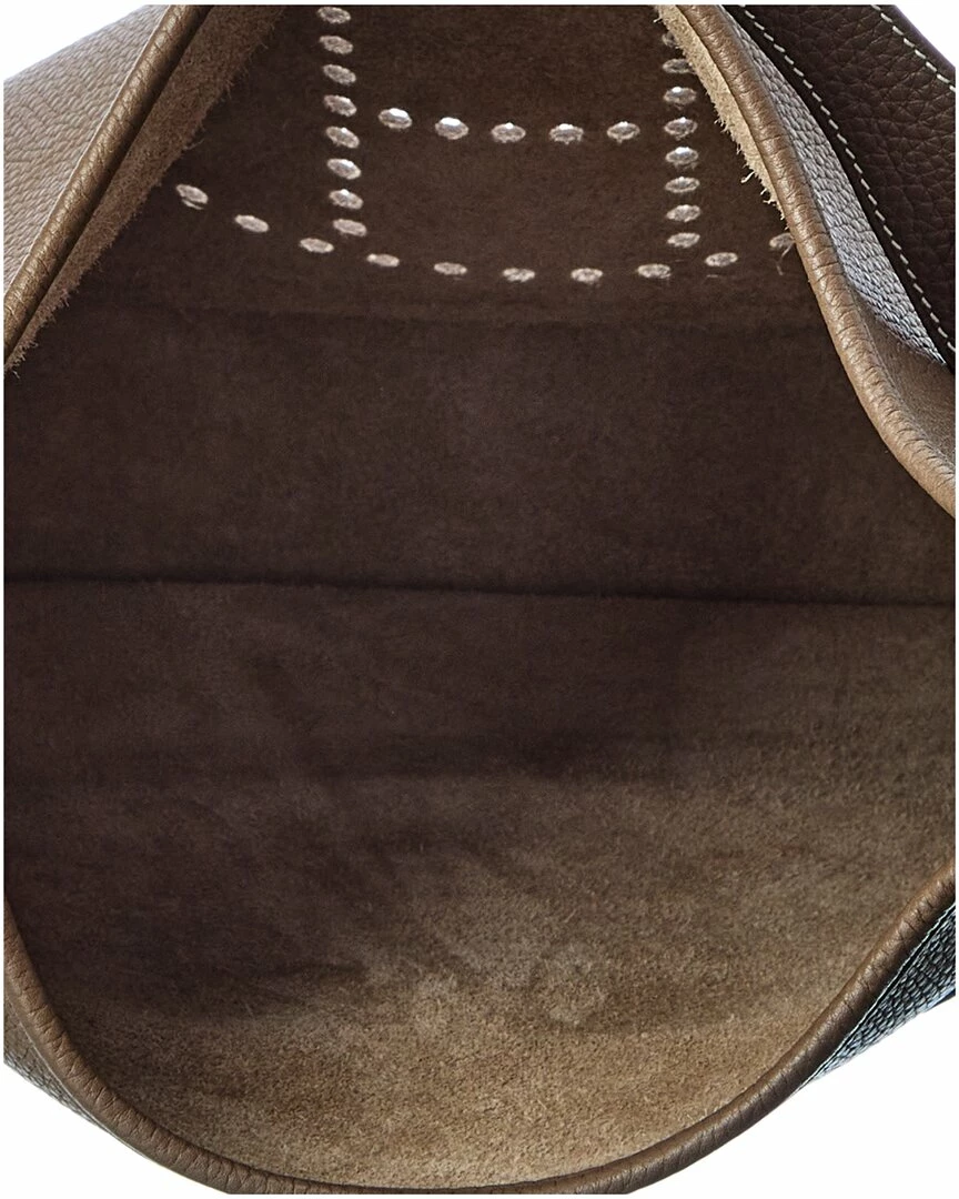 Hermès Neutral Clemence Leather Evelyne III (Authentic Pre-Owned) Women Crossbody Bags - Image 4