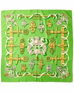 Hermès "Ferronnerie," By Caty Latham Silk Scarf (Authentic Pre-Owned) Women Scarves & Wraps