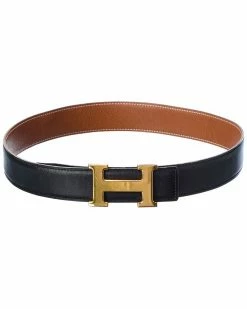 Hermès H Leather Belt, Size 70 (Authentic Pre-Owned) Women Belts
