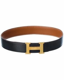 Hermès H Leather Belt, Size 65 (Authentic Pre-Owned) Women Belts